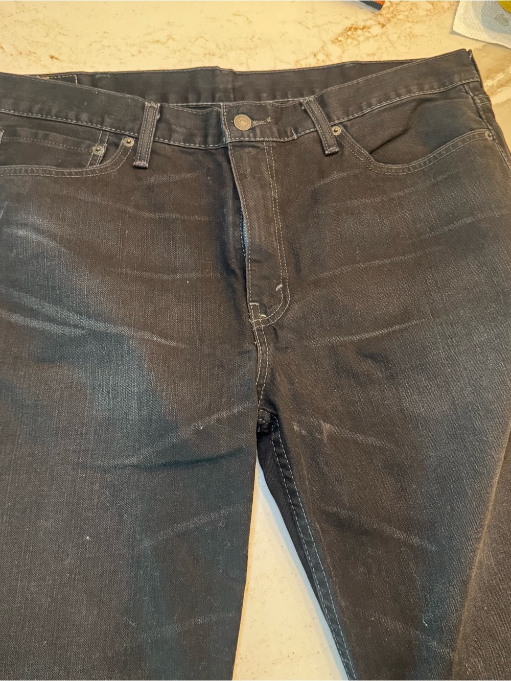 Levi's Men's Black Straight Jeans 38x30 - Picture 5 of 9